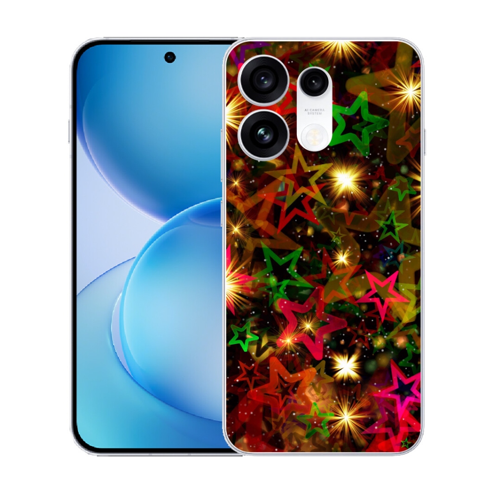 Gélový kryt mmCase na Oppo Reno 16 Pro 5G - farebné hviezdičky