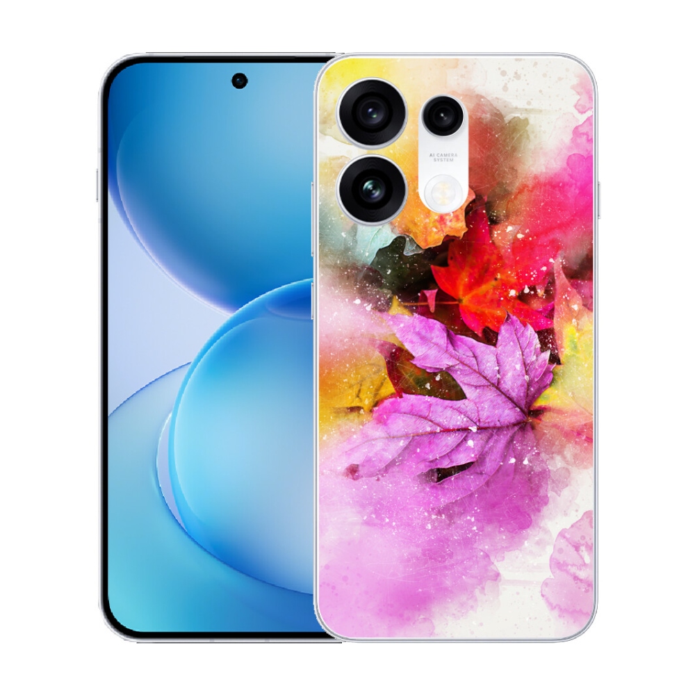 Gélový kryt mmCase na Oppo Reno 16 Pro 5G - farebné listy