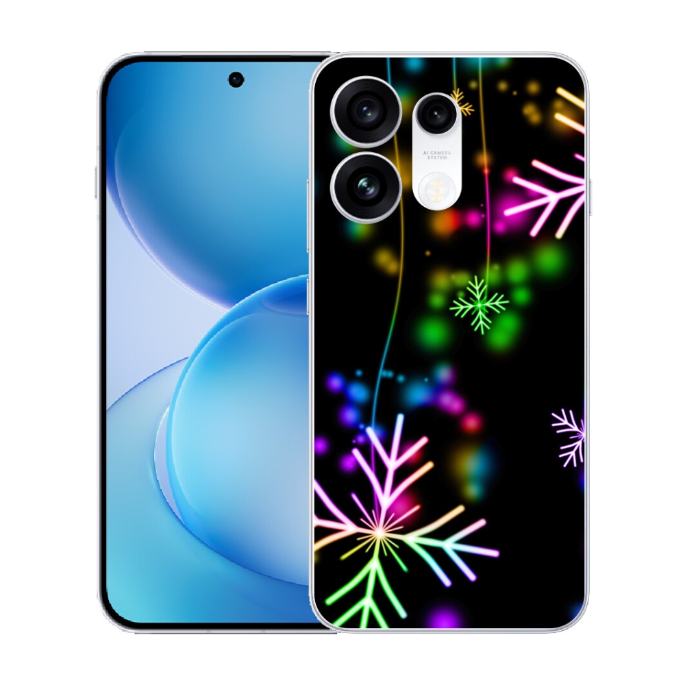 Gélový kryt mmCase na Oppo Reno 16 Pro 5G - farebné vločky