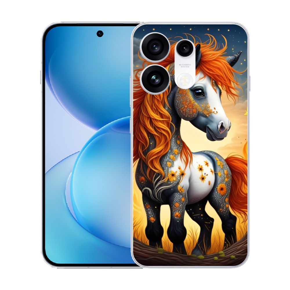 Gélový kryt mmCase na Oppo Reno 16 Pro 5G - farebný poník