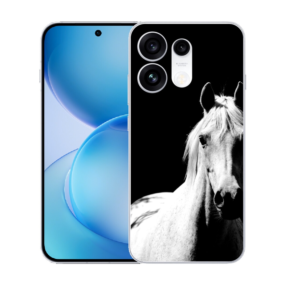 Gélový kryt mmCase na Oppo Reno 16 Pro 5G - biely kôň 5