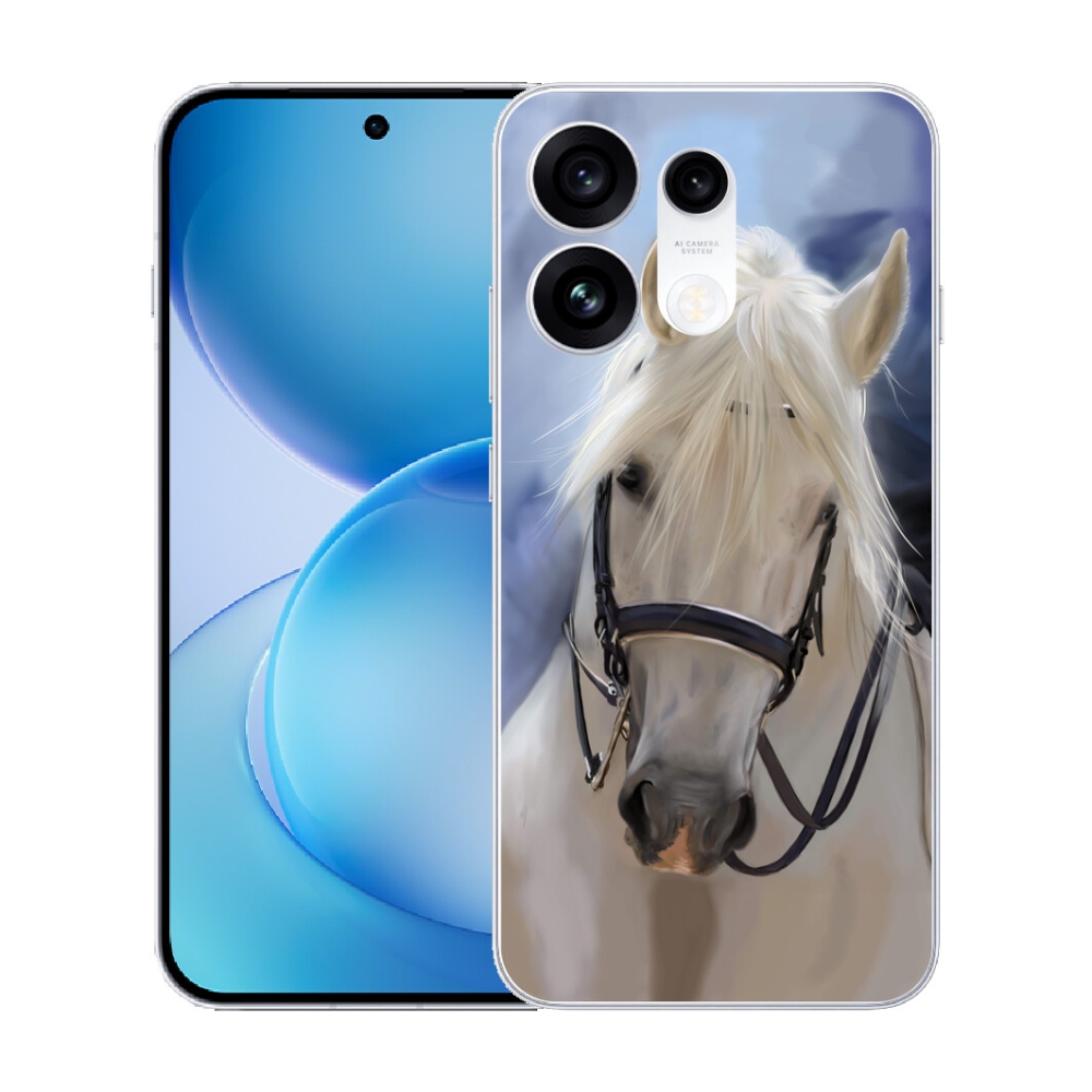 Gélový kryt mmCase na Oppo Reno 16 Pro 5G - biely kôň