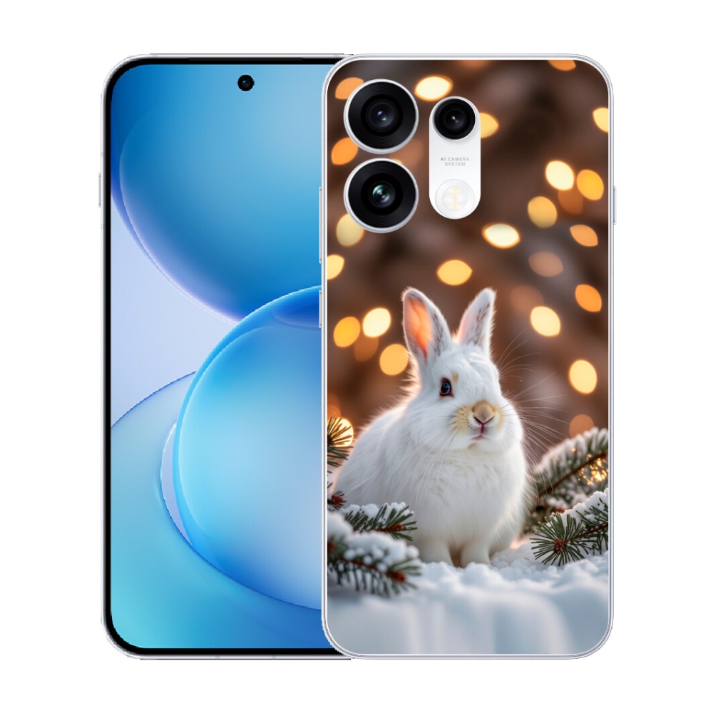Gélový kryt mmCase na Oppo Reno 16 Pro 5G - biely zajac