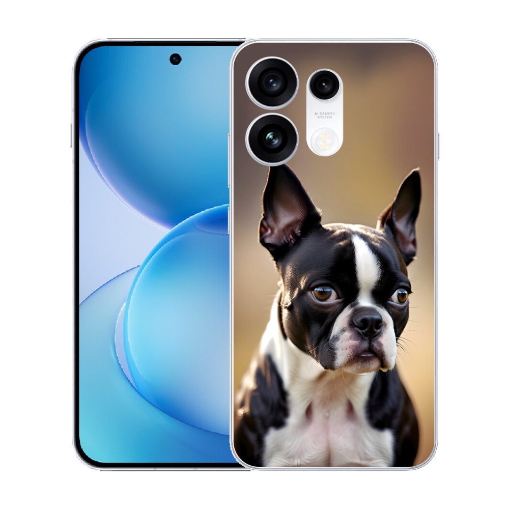 Gélový kryt mmCase na Oppo Reno 16 Pro 5G - bostonský teriér