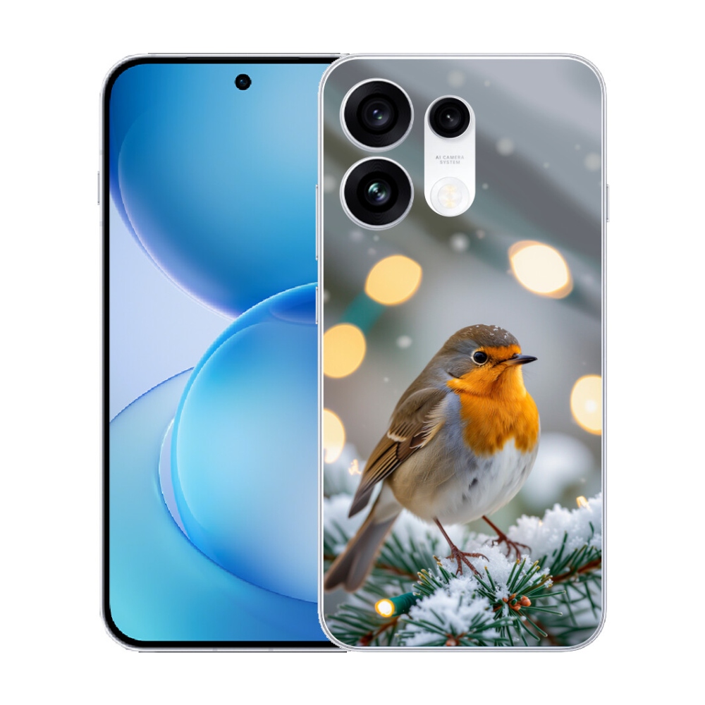 Gélový kryt mmCase na Oppo Reno 16 Pro 5G - červienka v zime