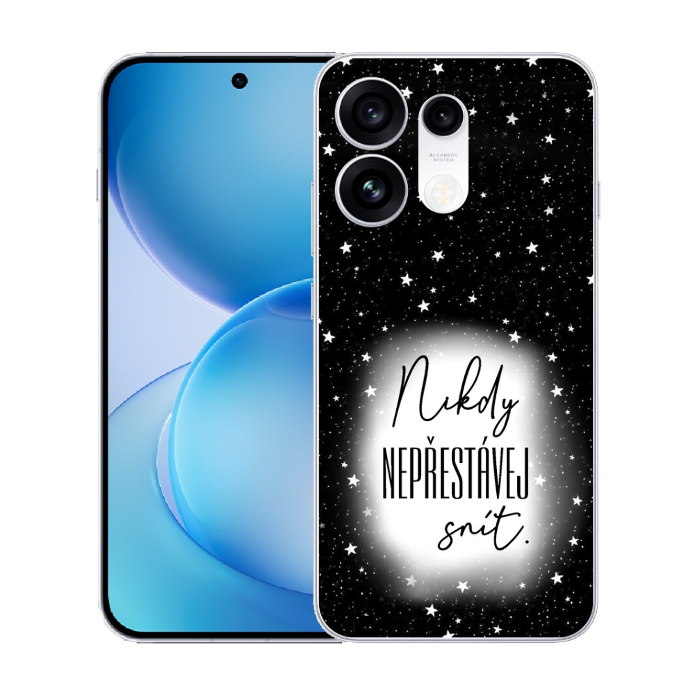 Gélový kryt mmCase na Oppo Reno 16 Pro 5G - citát 1 bieločierne pozadie