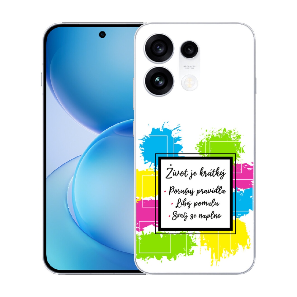 Gélový kryt mmCase na Oppo Reno 16 Pro 5G - citát 5 biele pozadie