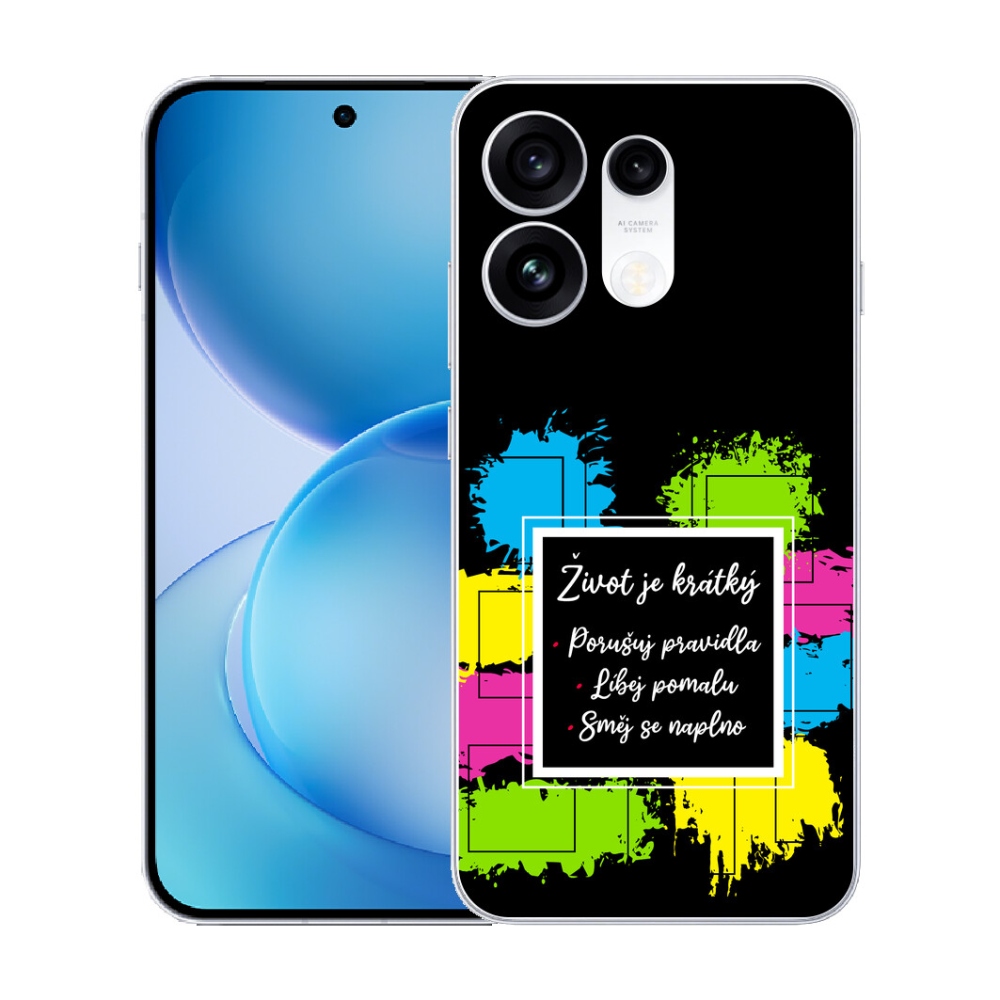 Gélový kryt mmCase na Oppo Reno 16 Pro 5G - citát 5 čierne pozadie