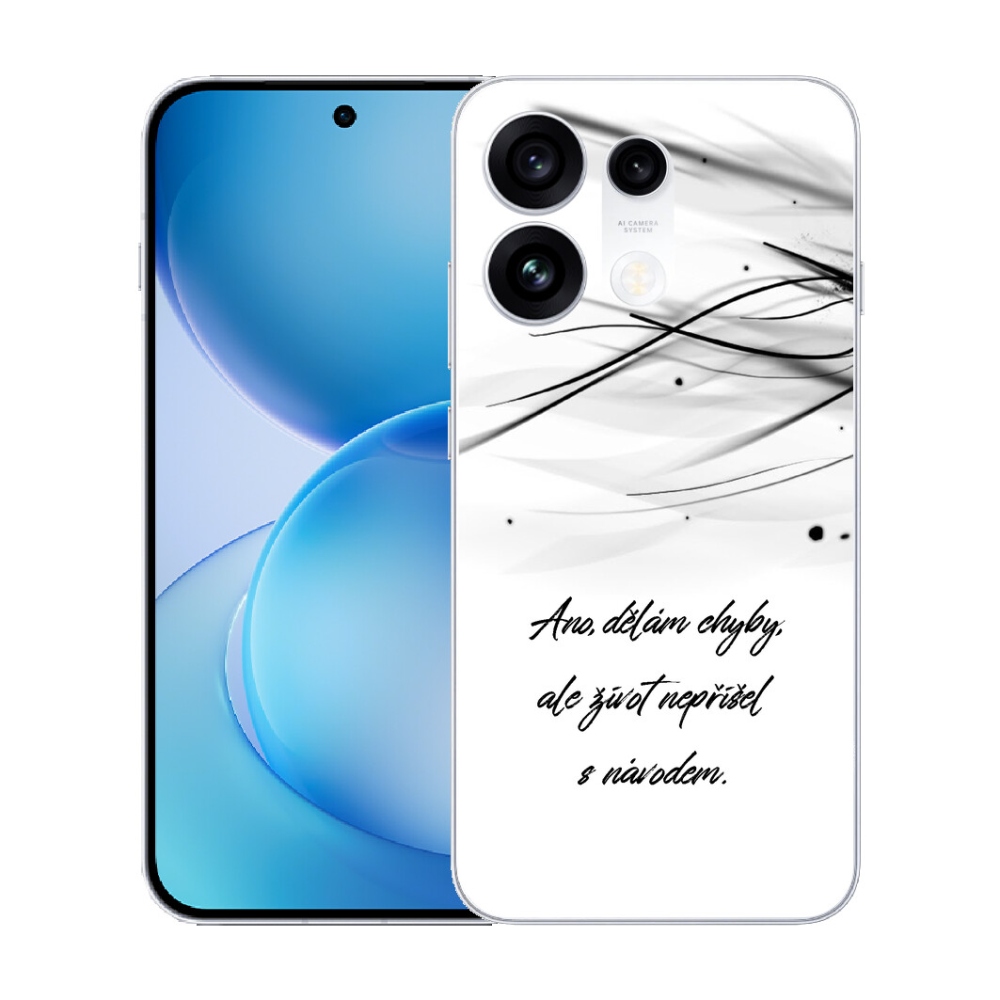 Gélový kryt mmCase na Oppo Reno 16 Pro 5G - citát biele pozadie