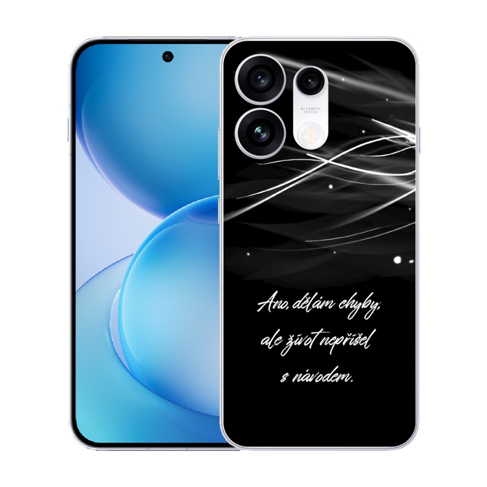 Gélový kryt mmCase na Oppo Reno 16 Pro 5G - citát čierne pozadie