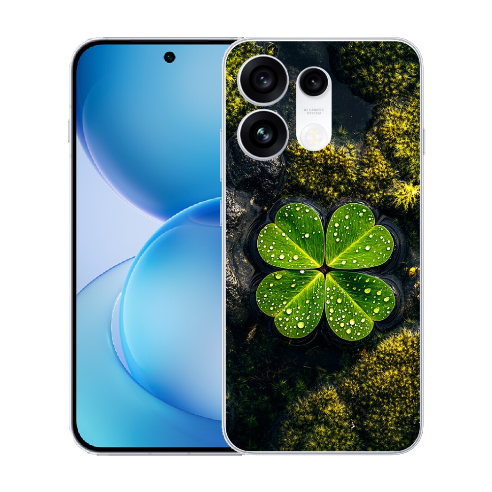 Gélový kryt mmCase na Oppo Reno 16 Pro 5G - štvorlístok