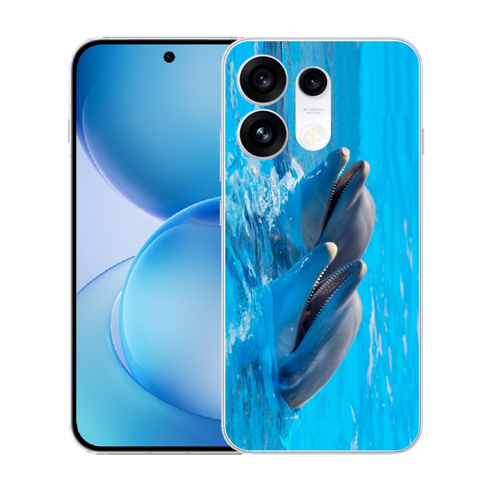 Gélový kryt mmCase na Oppo Reno 16 Pro 5G - delfíny