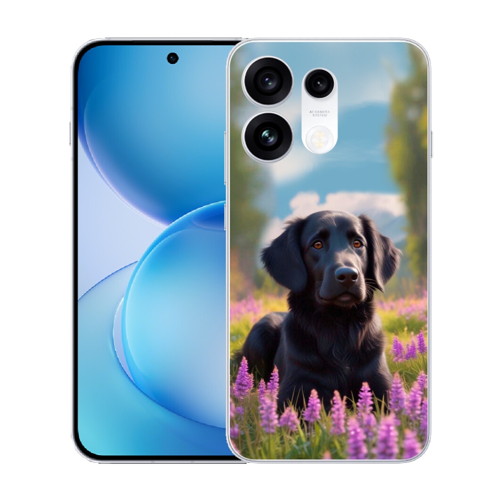 Gélový kryt mmCase na Oppo Reno 16 Pro 5G - elegantný čierny retriever