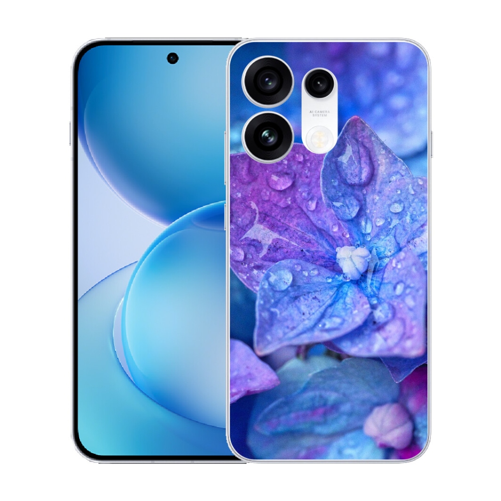 Gélový kryt mmCase na Oppo Reno 16 Pro 5G - fialový kvet