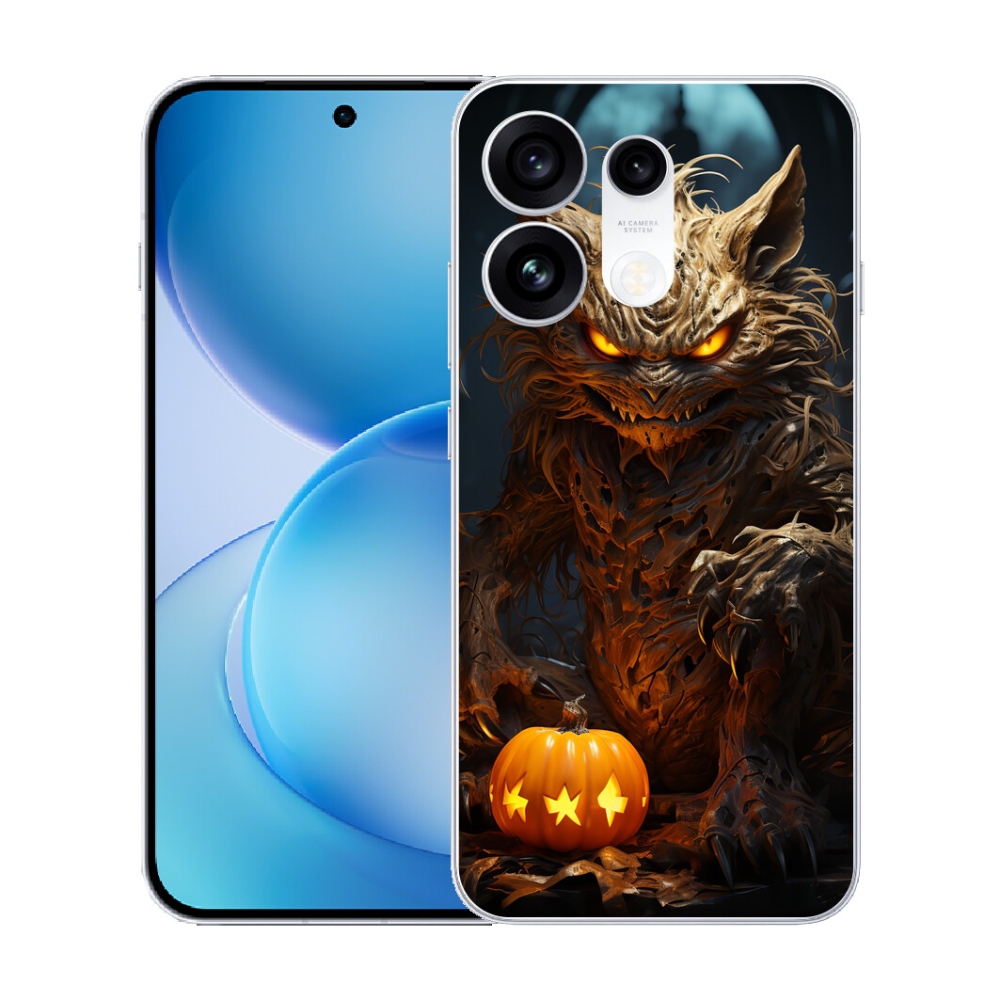 Gélový kryt mmCase na Oppo Reno 16 Pro 5G - halloweenska príšera
