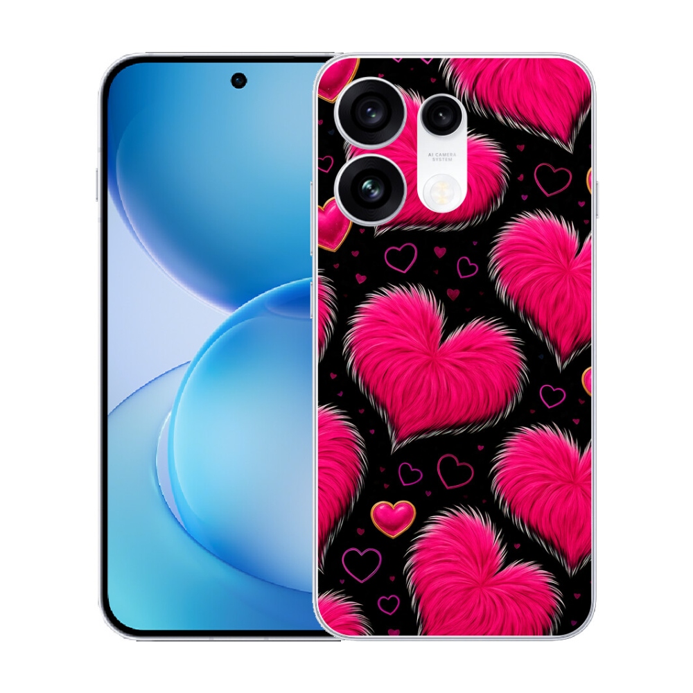 Gélový kryt mmCase na Oppo Reno 16 Pro 5G - hebké srdce