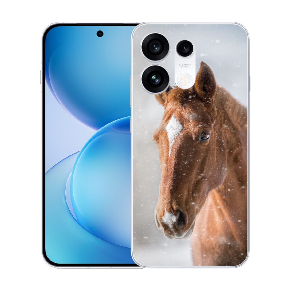 Gélový kryt mmCase na Oppo Reno 16 Pro 5G - hnedý kôň 2