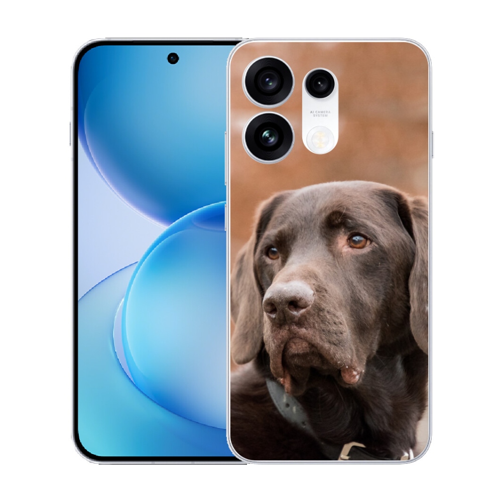 Gélový kryt mmCase na Oppo Reno 16 Pro 5G - hnedý labrador