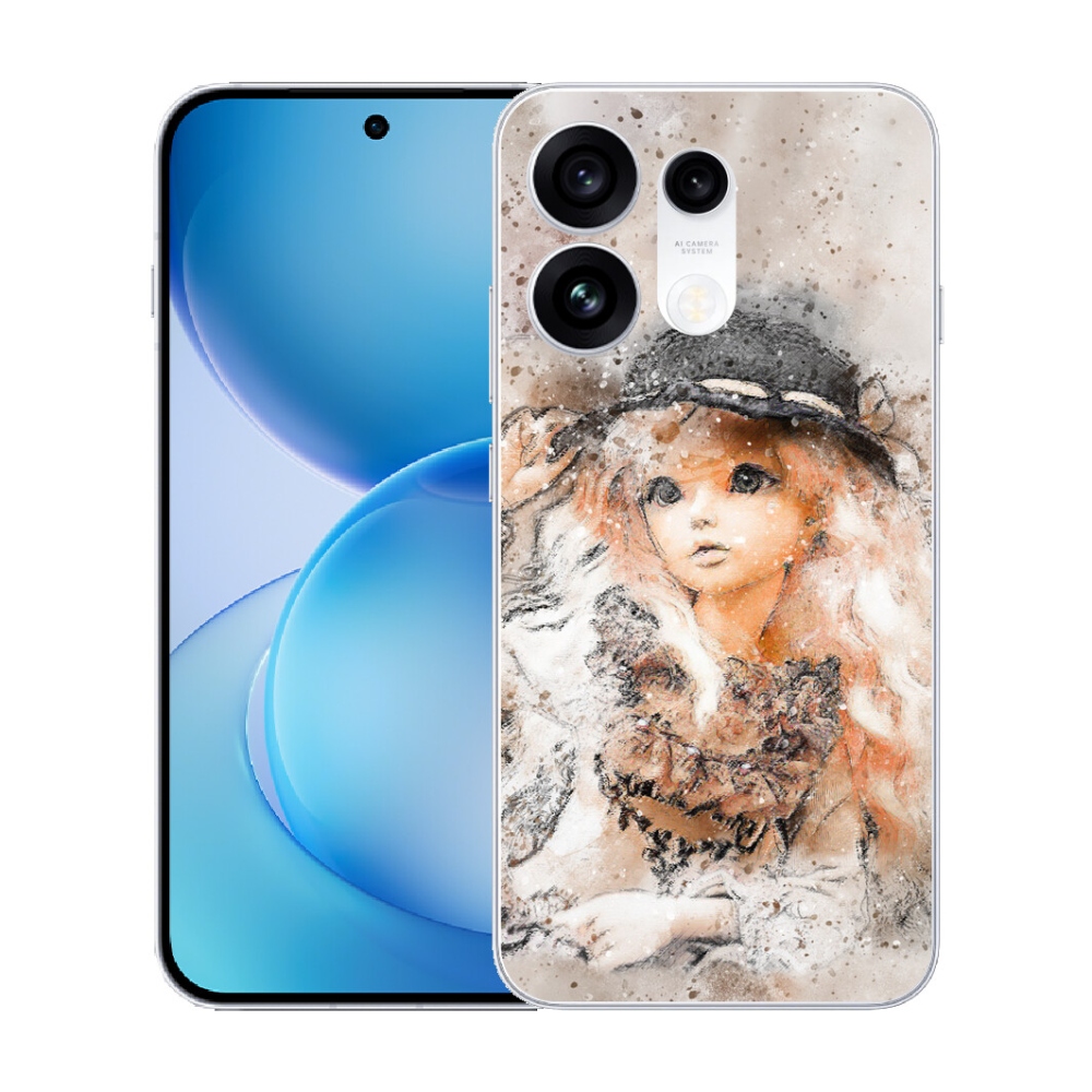 Gélový kryt mmCase na Oppo Reno 16 Pro 5G - dievčatko s klobúkom