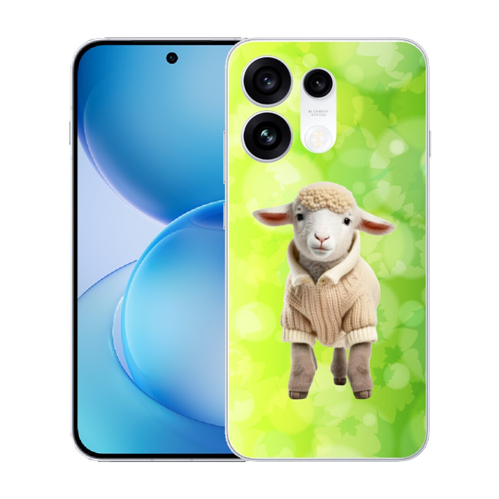 Gélový kryt mmCase na Oppo Reno 16 Pro 5G - jahňa vo svetri