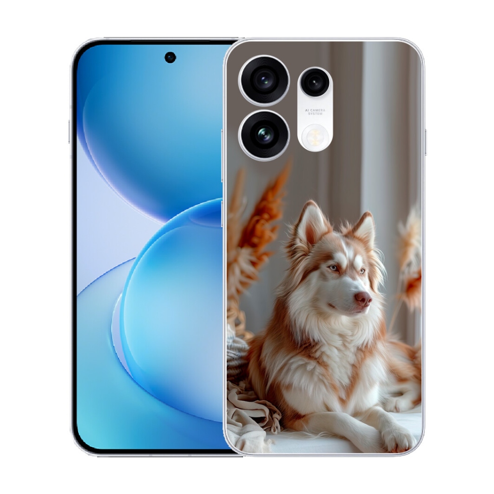 Gélový kryt mmCase na Oppo Reno 16 Pro 5G - pokojný sibírsky husky