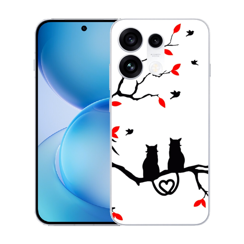Gélový kryt mmCase na Oppo Reno 16 Pro 5G - mačacia láska