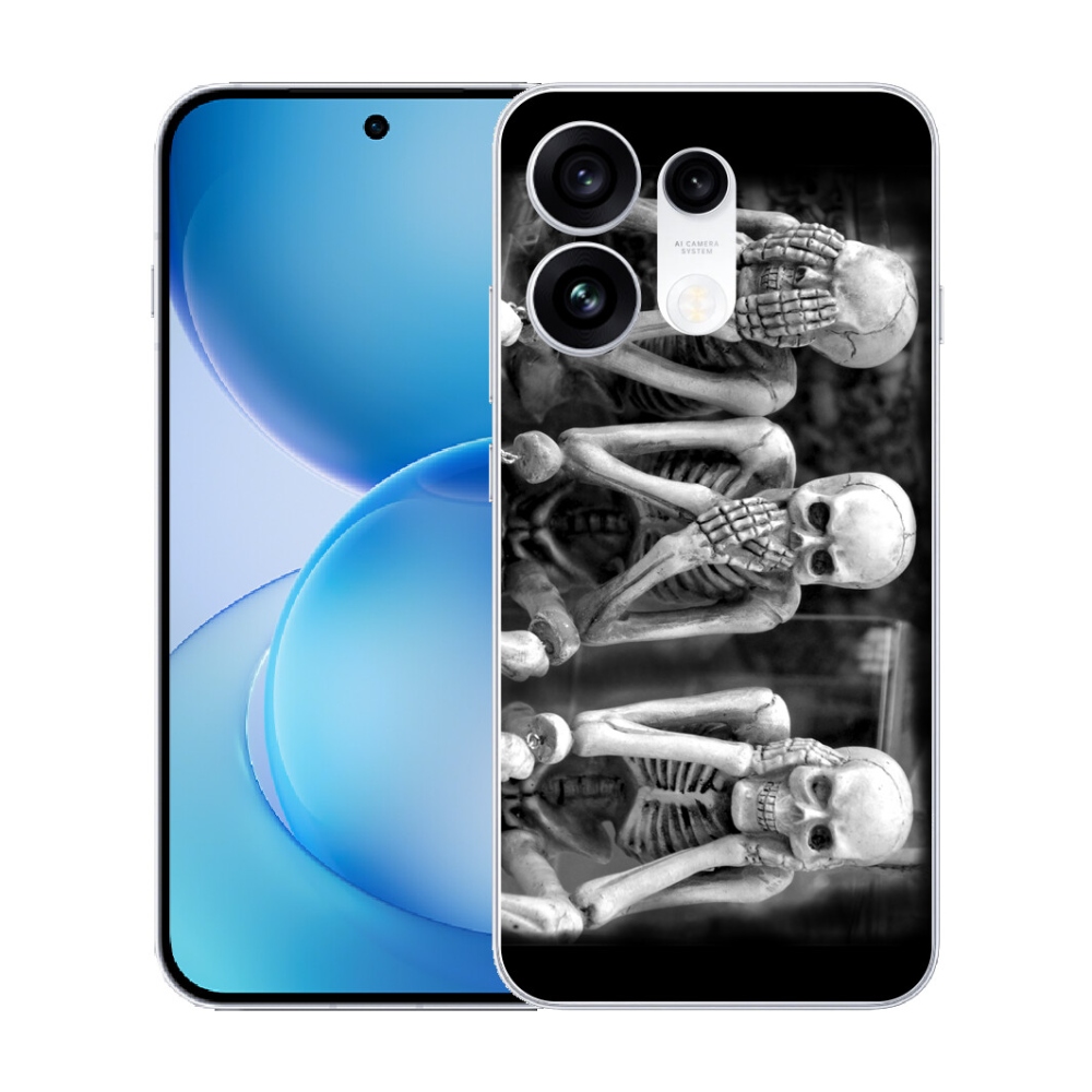 Gélový kryt mmCase na Oppo Reno 16 Pro 5G - kostlivci