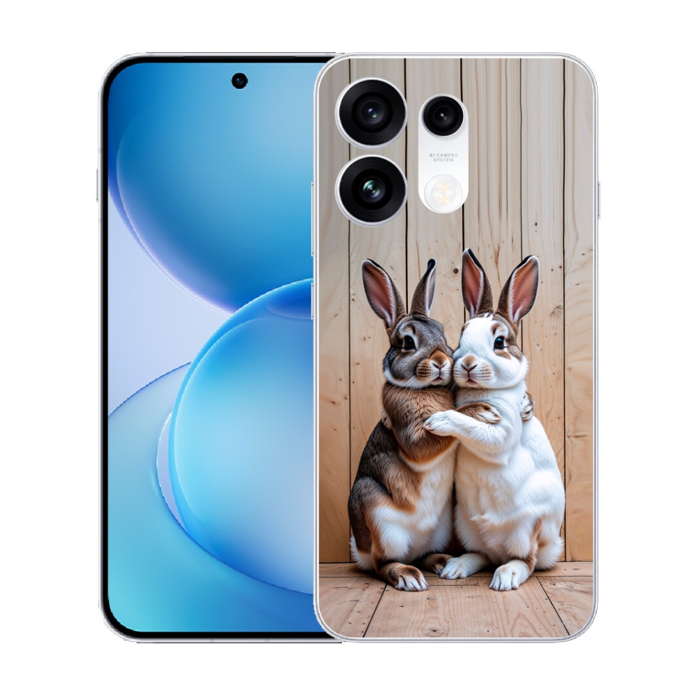 Gélový kryt mmCase na Oppo Reno 16 Pro 5G - králičie pár