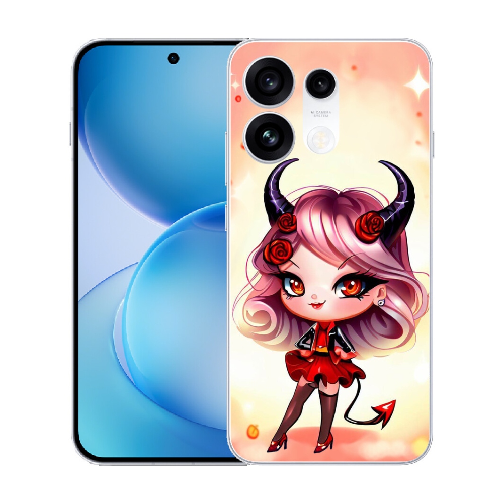 Gélový kryt mmCase na Oppo Reno 16 Pro 5G - kreslená čertica