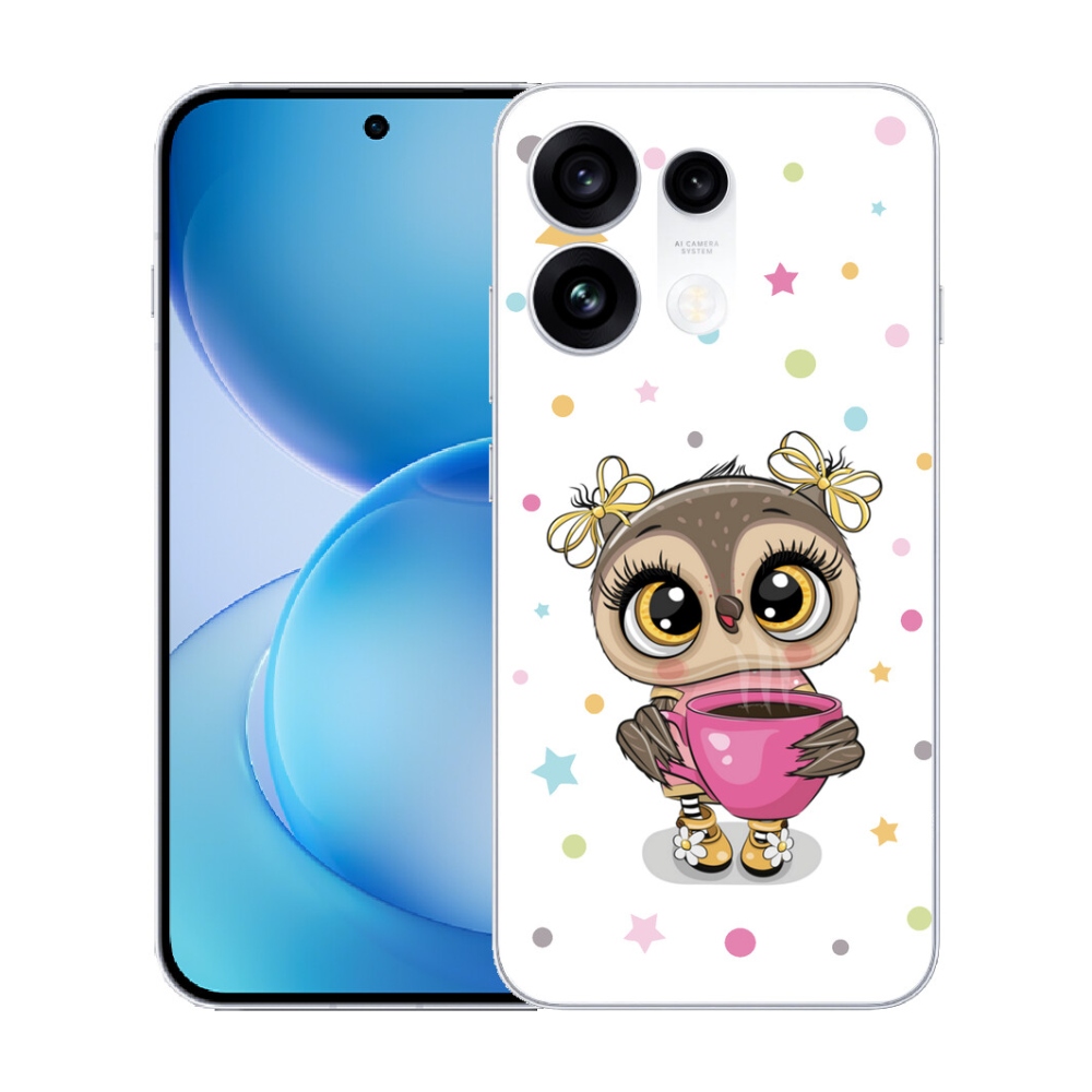 Gélový kryt mmCase na Oppo Reno 16 Pro 5G - kreslená sovička