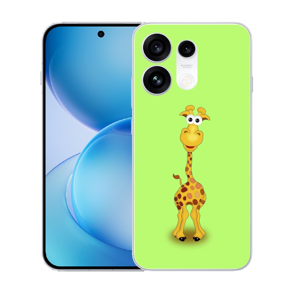 Gélový kryt mmCase na Oppo Reno 16 Pro 5G - kreslená žirafa