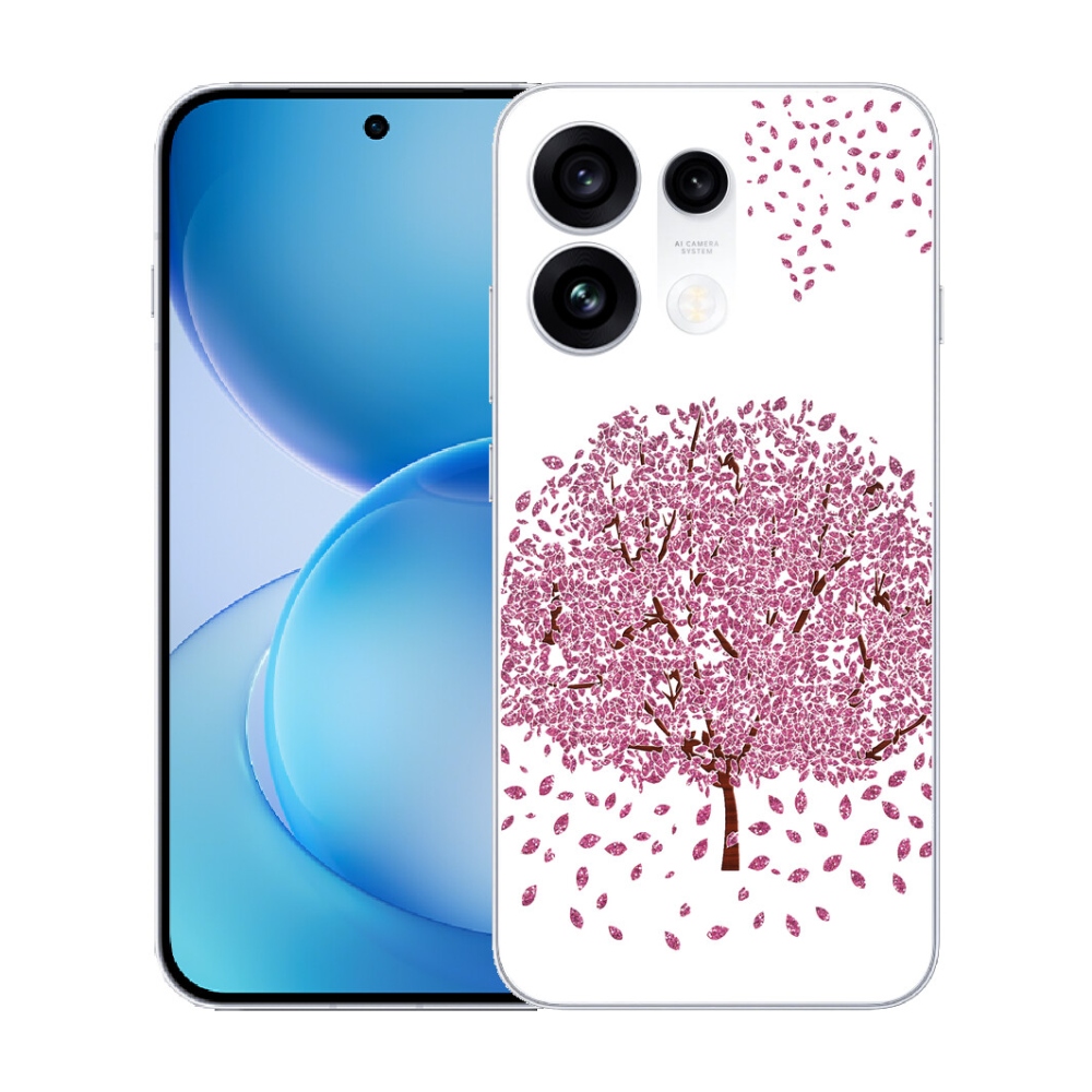 Gélový kryt mmCase na Oppo Reno 16 Pro 5G - kreslený strom s listami