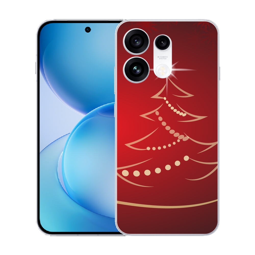 Gélový kryt mmCase na Oppo Reno 16 Pro 5G - kreslený vianočný stromček