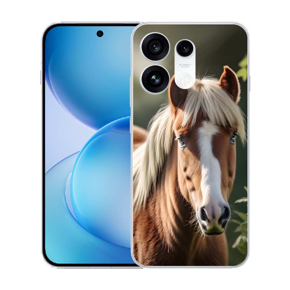 Gélový kryt mmCase na Oppo Reno 16 Pro 5G - kôň so svetlou hrivou
