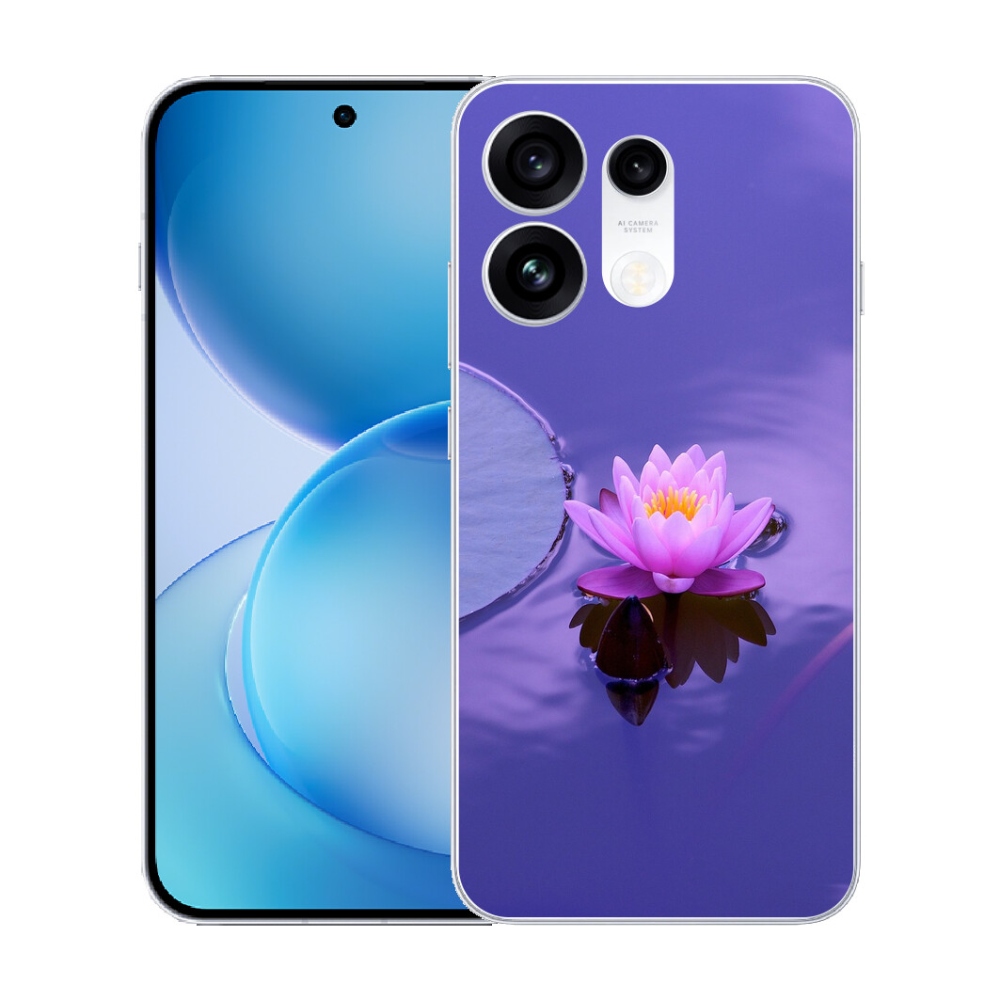 Gélový kryt mmCase na Oppo Reno 16 Pro 5G - kvet na hladine