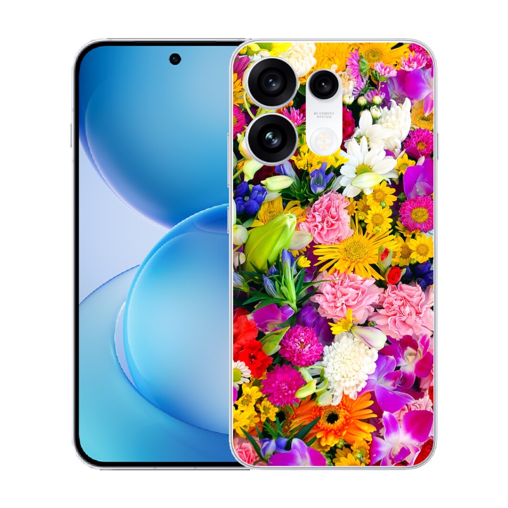 Gélový kryt mmCase na Oppo Reno 16 Pro 5G - kvety 12