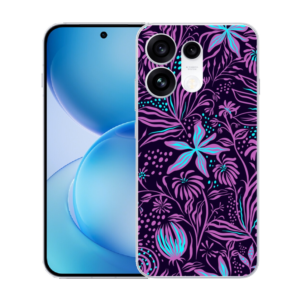 Gélový kryt mmCase na Oppo Reno 16 Pro 5G - kvety 2