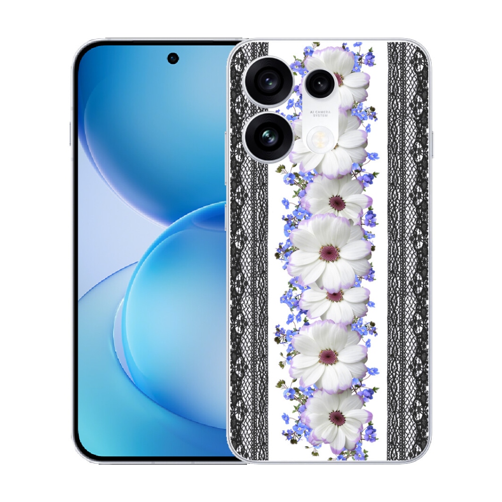 Gélový kryt mmCase na Oppo Reno 16 Pro 5G - kvety 8