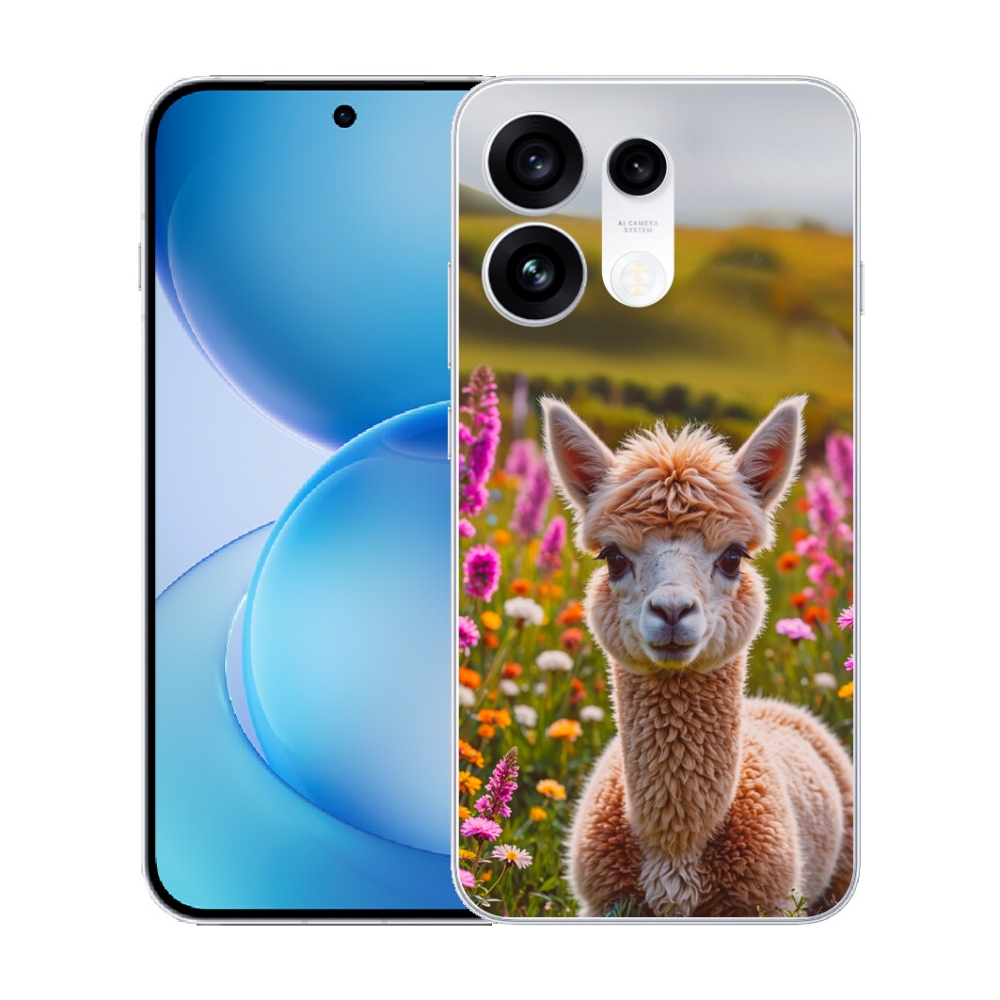 Gélový kryt mmCase na Oppo Reno 16 Pro 5G - lama na lúke