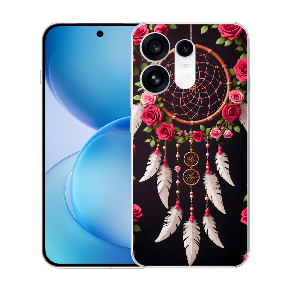 Gélový kryt mmCase na Oppo Reno 16 Pro 5G - lapač snov s ružami