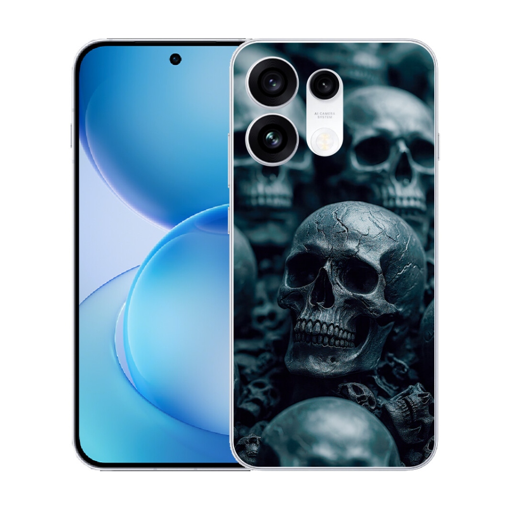 Gélový kryt mmCase na Oppo Reno 16 Pro 5G - lebka 2