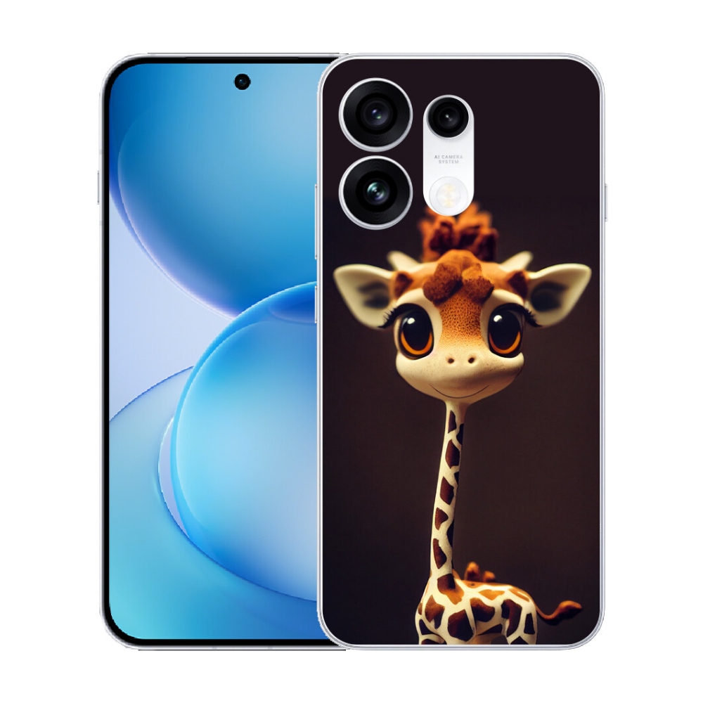 Gélový kryt mmCase na Oppo Reno 16 Pro 5G - malá žirafa