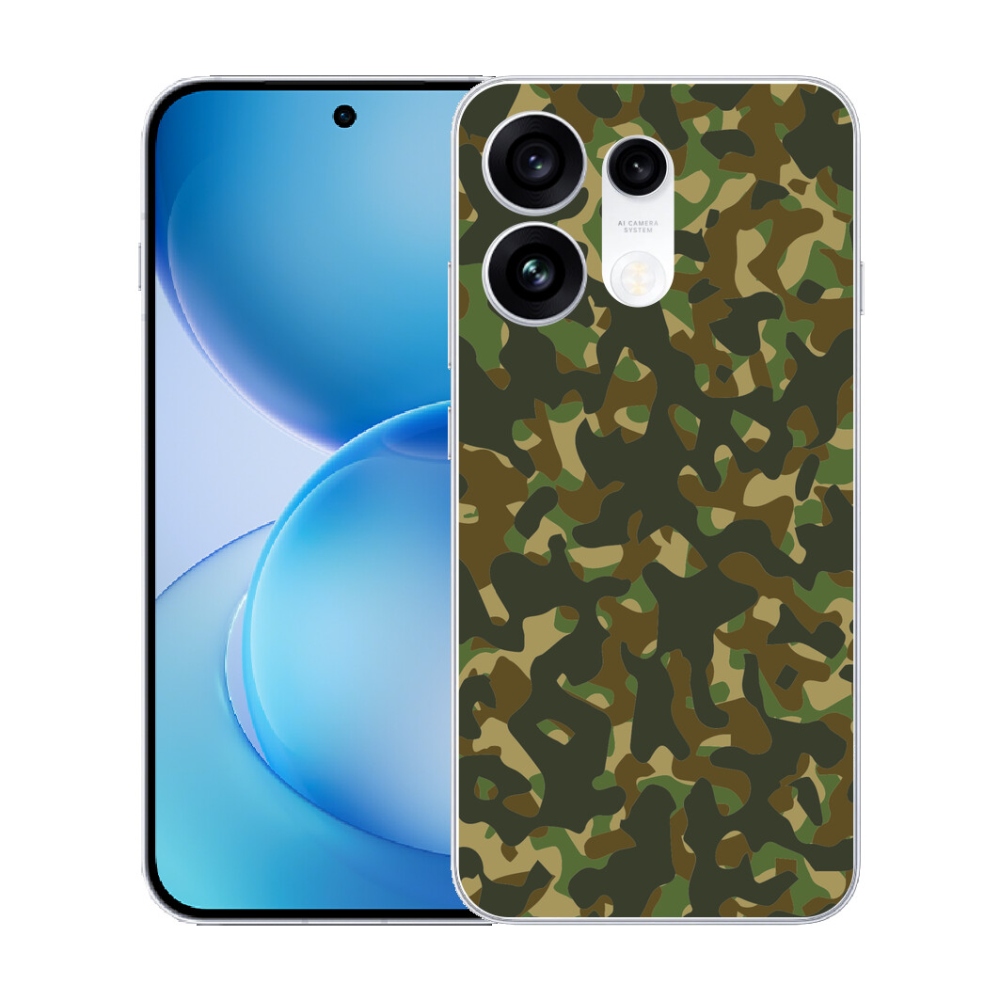 Gélový kryt mmCase na Oppo Reno 16 Pro 5G - maskáčový vzor 1