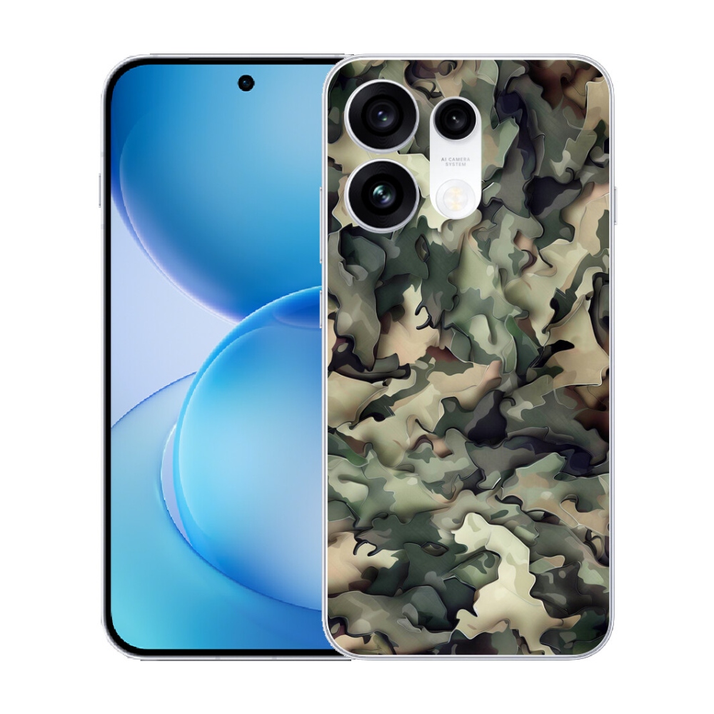 Gélový kryt mmCase na Oppo Reno 16 Pro 5G - maskáčový vzor 9