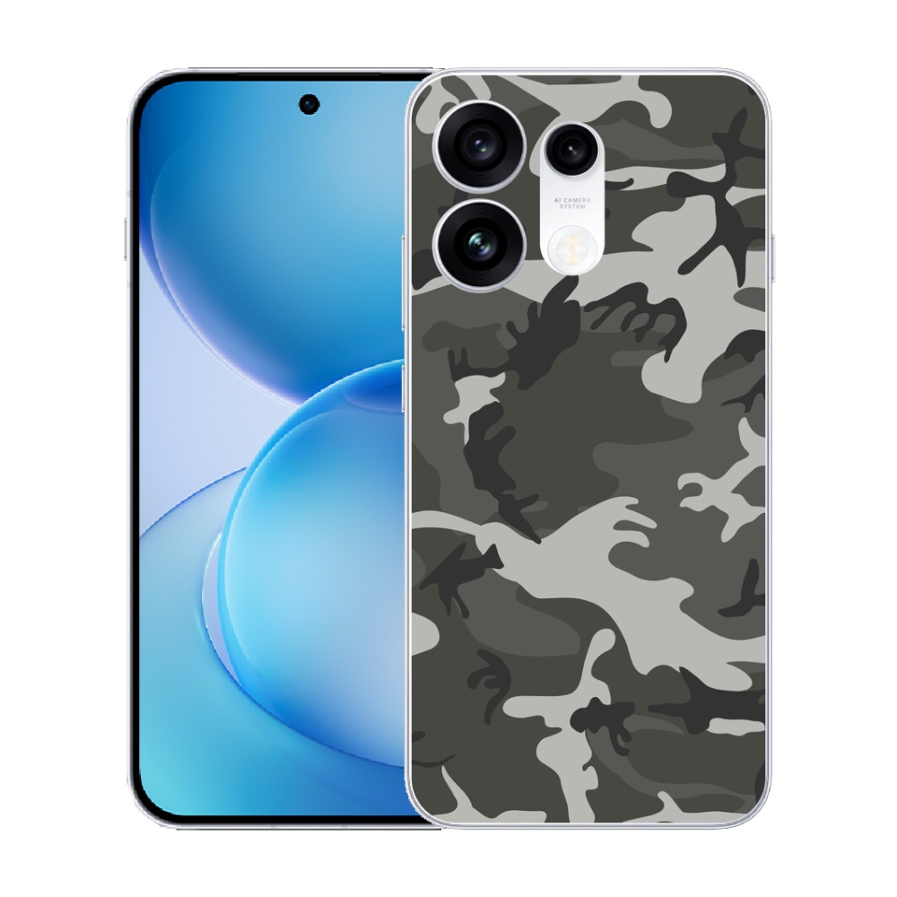 Gélový kryt mmCase na Oppo Reno 16 Pro 5G - maskáčový vzor