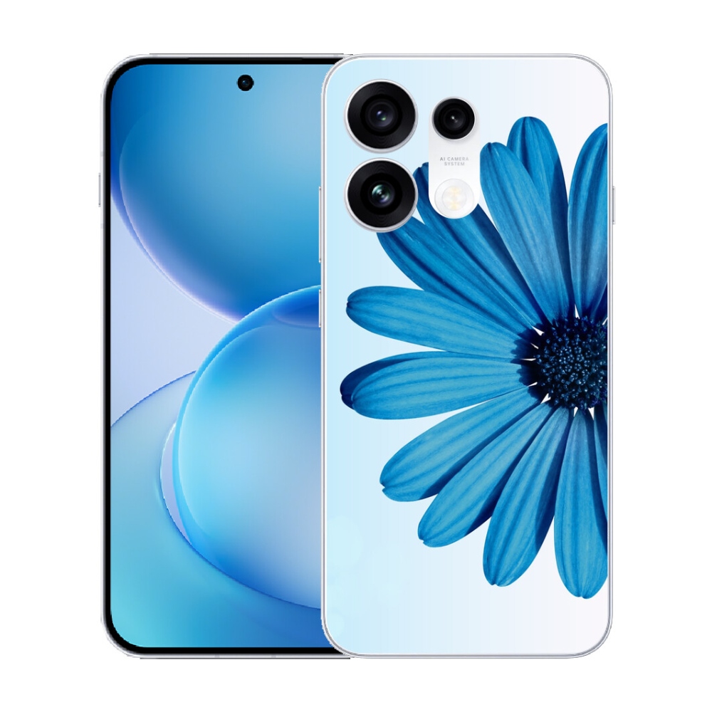 Gélový kryt mmCase na Oppo Reno 16 Pro 5G - modrá margaréta