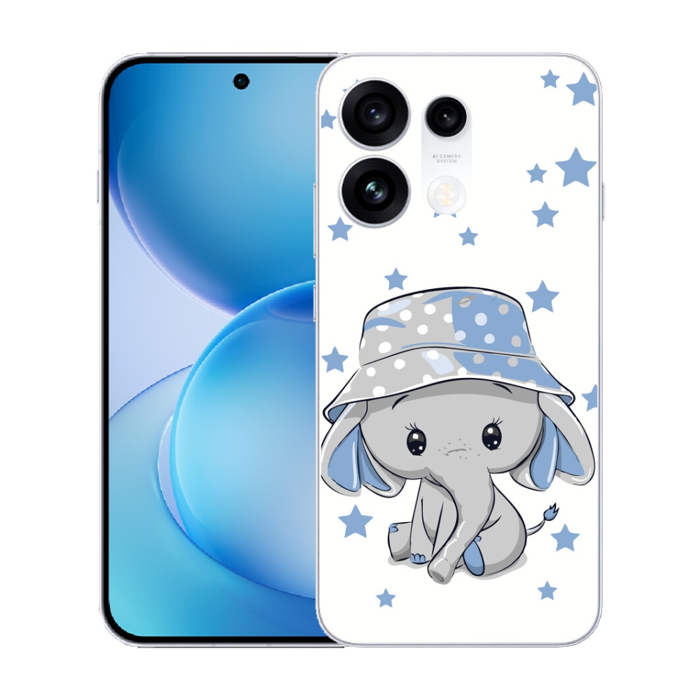 Gélový kryt mmCase na Oppo Reno 16 Pro 5G - modrý slon