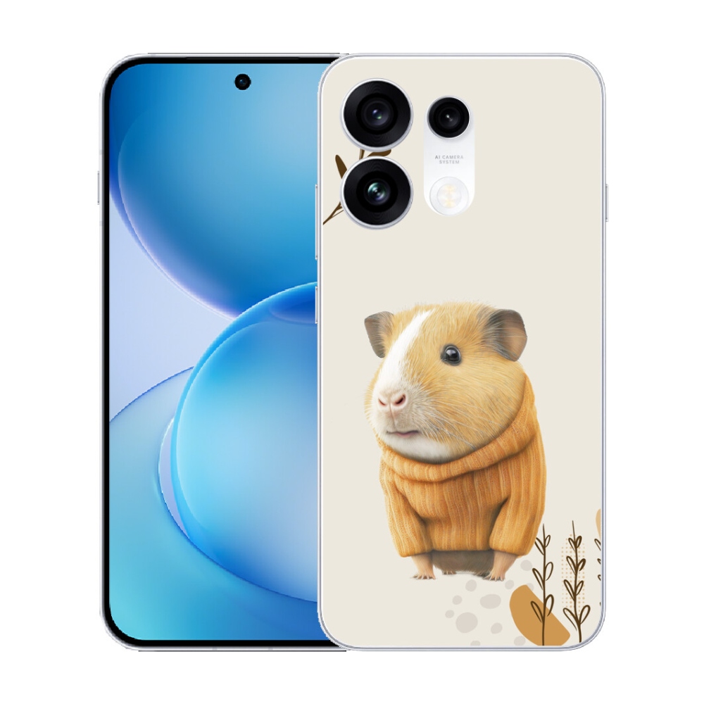 Gélový kryt mmCase na Oppo Reno 16 Pro 5G - morča vo svetri