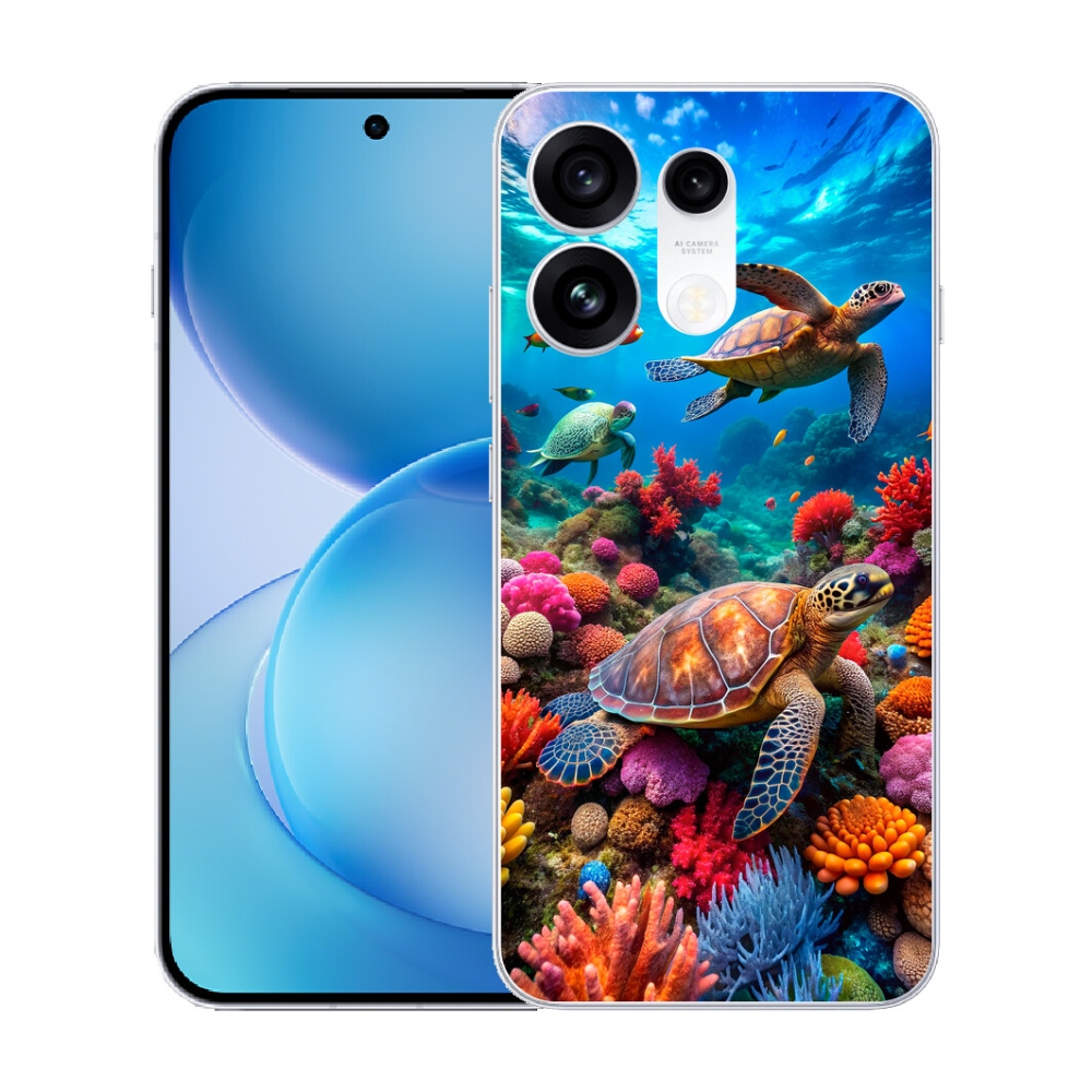 Gélový kryt mmCase na Oppo Reno 16 Pro 5G - morský svet 2