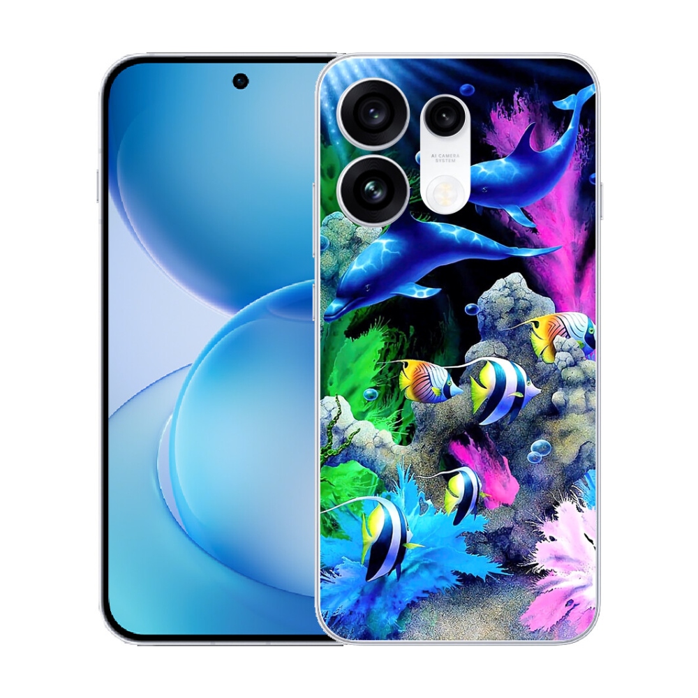 Gélový kryt mmCase na Oppo Reno 16 Pro 5G - morský svet
